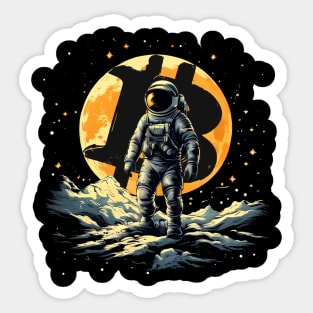 Bitcoin To The Moon Sticker